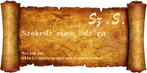 Szekrényes Sára névjegykártya